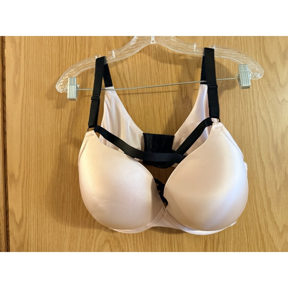 New Torrid Curve 360 Back Smoothing XO Boost Plunge Bra 40DDD Pink Underwire